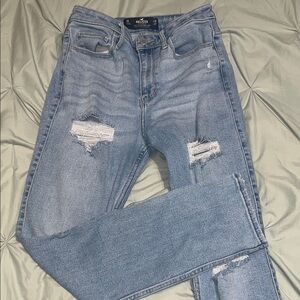 Hollister Light Blue Distressed Women Jeans